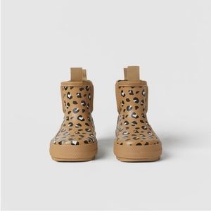 Zara Kids Toddler Printed Leopard Cheetah Rain Boots Euro 25 - 8.5T 8.5 Toddler